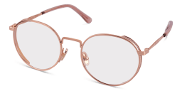 Shop JIMMY CHOO Panthos Eyeglasses in Gold Copper online.