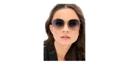 تسوق فيلاين/ اس نظارة شمسية دائرية جيمي تشو بلون ذهبي وردي أونلاين.