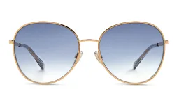 Shop JIMMY CHOO Feline/S Round Sunglasses in Rose Gold online.