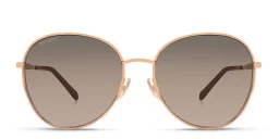 Shop JIMMY CHOO Feline/S Round Sunglasses in Gold Copper online.