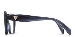 Shop PRADA Irregular Eyeglasses in Blue Crystal online.