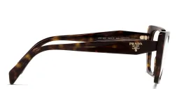 Shop PRADA Irregular Eyeglasses in Tortoise online.