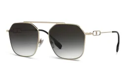 Shop BURBERRY Square Sunglasses in Light Gold online.