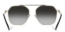 Shop BURBERRY Square Sunglasses in Light Gold online.
