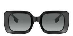 Shop BURBERRY Square Sunglasses in Black online.
