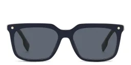 Shop BURBERRY Square Sunglasses in Dark Blue online.
