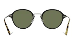 Shop GIORGIO ARMANI Round Sunglasses in Black online.
