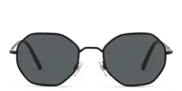 Shop GIORGIO ARMANI Irregular Sunglasses in Matte Black online.