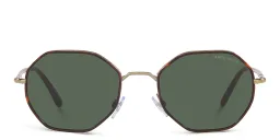 Shop GIORGIO ARMANI Irregular Sunglasses in Gold online.
