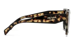 Shop PRADA Rectangle Sunglasses in Black online.
