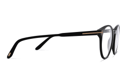 Shop TOM FORD T Logo Round Eyeglasses in Shiny Black online.