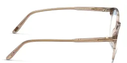 تسوق نظارة طبية بإطار دائري توم فورد بلون shiny light brown أونلاين.