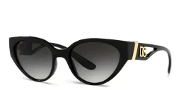 Shop Dolce & Gabbana Cat Eye Sunglasses in Black online.