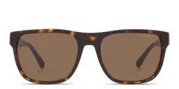 Shop Emporio Armani Pillow Sunglasses in Shiny Havana online.