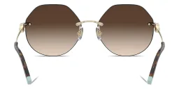 Shop TIFFANY Irregular Sunglasses in Pale Gold online.
