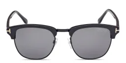 Shop TOM FORD Henry Square Sunglasses in Shiny Black online.