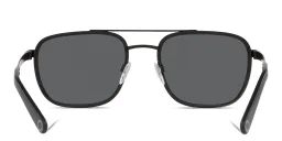 Shop BVLGARI Rectangle Sunglasses in Matte Black online.
