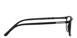 Shop Emporio Armani Rectangle Eyeglasses in Matte Black online.