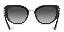 Shop BVLGARI Cat Eye Sunglasses in Black online.