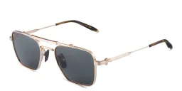 Shop AKONI Europa Unisex Square Sunglasses in Gold online.