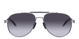 Shop AKONI Hydra Unisex Aviator Sunglasses in Silver online.