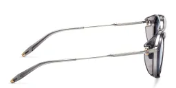 Shop AKONI Skymapper Unisex Round Sunglasses in Silver online.