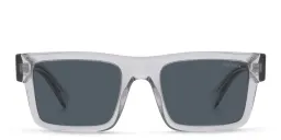 تسوق نظارة شمسية بإطار مستطيل برادا بلون Crystal Grey أونلاين.