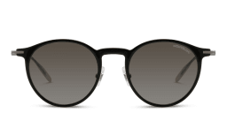 Shop MONTBLANC Round Sunglasses in Black online.