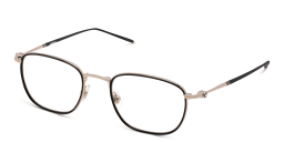 Shop MONTBLANC Square Eyeglasses in Silver Black online.