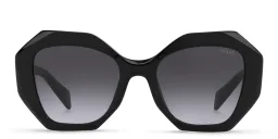 Shop PRADA Catwalk Irregular Sunglasses in Black online.