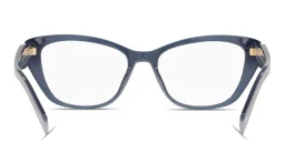 تسوق نظارات طبية طراز كات آي بتوقيع العلامة برادا بلون Transparent Blue أونلاين.