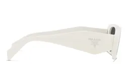 Shop PRADA Rectangle Sunglasses in White online.