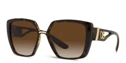 Shop Dolce & Gabbana Cat Eye Sunglasses in Brown online.