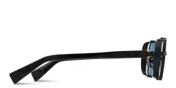 Shop BALMAIN Brigade-III Unisex Rectangle Sunglasses in Black online.