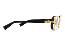 Shop BALMAIN Brigade-III Unisex Rectangle Eyeglasses in Gold online.