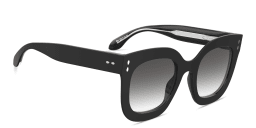 Shop ISABEL MARANT Logo Signature Oversized Square Sunglasses in Black online.