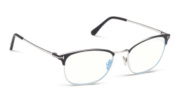 Shop TOM FORD Square Eyeglasses in Matte Black online.