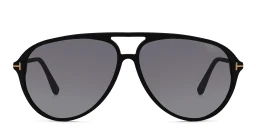 Shop TOM FORD Samson Pilot Sunglasses in Shiny Black online.