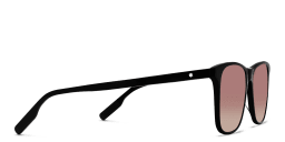 Shop MONTBLANC Square Sunglasses in Black online.