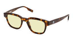 Shop MONTBLANC Square Sunglasses in Havana online.