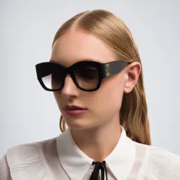 Shop Cartier Signature 'C'de Cartier Cat-Eye Sunglasses in Black online.