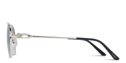 Shop Cartier Signature C de Cartier Pilot Sunglasses in Silver online.