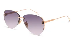 Shop ISABEL MARANT Rimless Aviator Sunglasses in Rose Gold online.