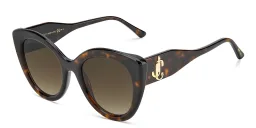 Shop JIMMY CHOO Leone/S Cat Eye Sunglasses in Havana online.