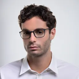 Shop Silhouette Square Eyeglasses in Black online.