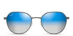 Shop Maui Jim Hukilau 845 Unisex Round Sunglasses in Silver online.