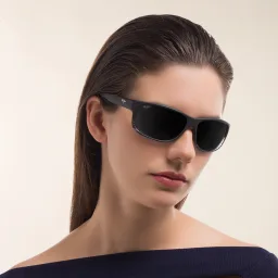 Shop Maui Jim Kaiwi Channel 840 Unisex Rectangle Sunglasses in Black online.
