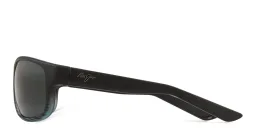 Shop Maui Jim Kaiwi Channel 840 Unisex Rectangle Sunglasses in Black online.