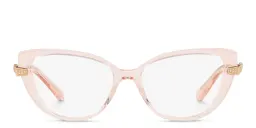 Shop BVLGARI Cat-Eye Eyeglasses in Transparent Pink online.