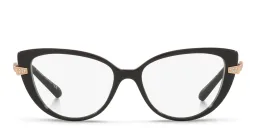 Shop BVLGARI Cat-Eye Eyeglasses in Black online.